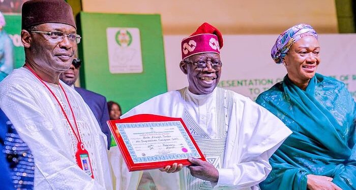 President-elect Bola Tinubu Receives Certificates of Return from INEC