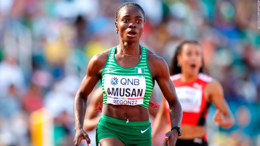 Nigerian athlete Tobi Amusan