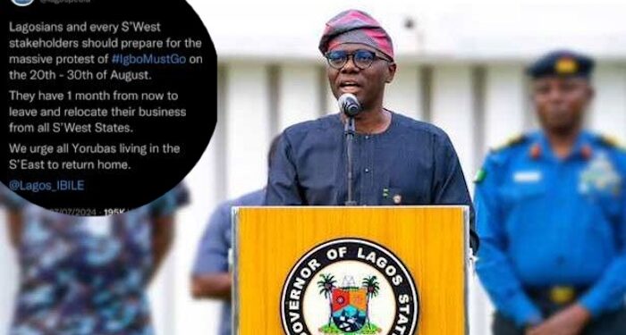Governor Sanwo-Olu Denounces #IgboMustGo Protest Calls
