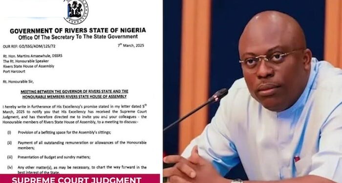 Rivers State Political Crisis Gradually Eases as Governor Fubara Invites Assembly Members for Discussion